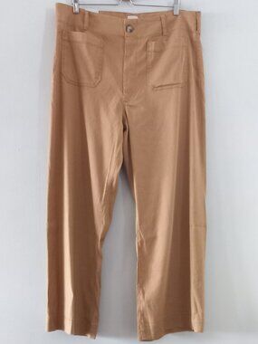 MAEVE ANTHROPOLOGIE Colette camel linen blend pants